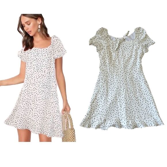 Loft Tie Back Black & White Mini Polkadot - Picture 1 of 11